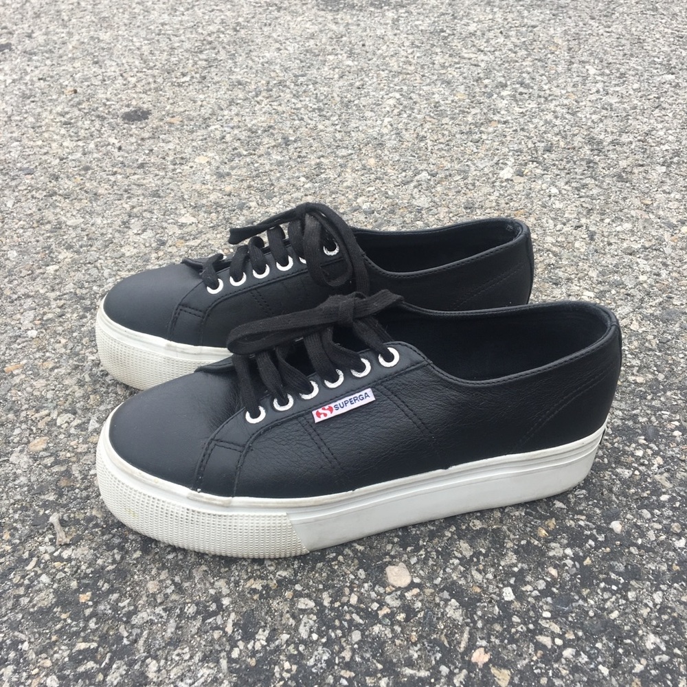 Leather platform Superga sneakers